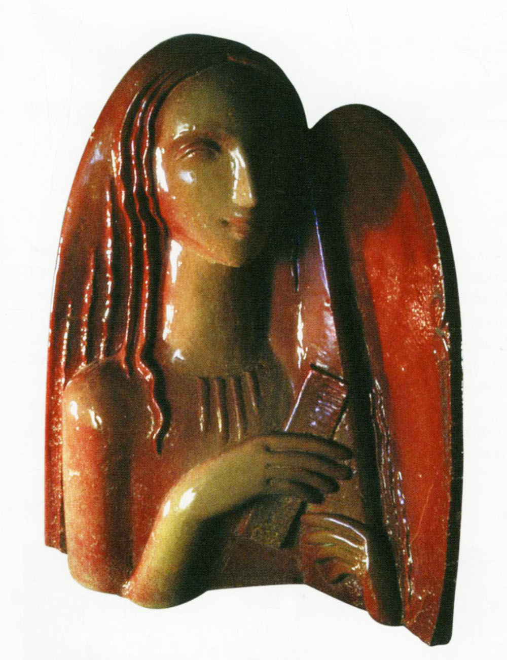 Декоративна композиція «Біля дзеркала». 1997. Шамот, полива, ліплення